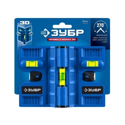 ЗУБР ПРОФЕССИОНАЛ-3D угловой магнитный уровень (34553) zb  34553
