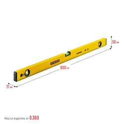 STAYER STANDARD, 800 мм, с линейкой, уровень (3460-080) zb  3460-080_z04