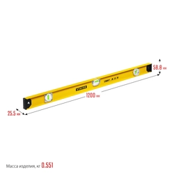 STAYER I-Bar 180˚, 1200 мм, двутавровый, уровень с поворотным глазком (3470-120) zb  3470-120_z02