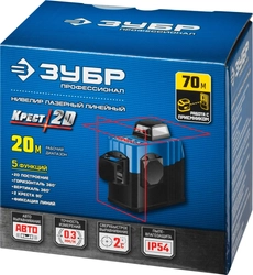 ЗУБР КРЕСТ 2D, 20 - 70 м, лазерный нивелир, Профессионал (34907) zb  34907