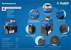 ЗУБР КРЕСТ 3D, №2, 20 - 70 м, лазерный нивелир, Профессионал (34908-2) zb  34908-2