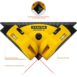 STAYER 8 м, лазерный угольник для кафеля, Professional (34928) zb  34928