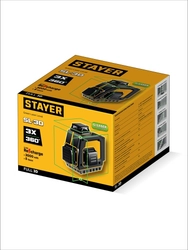 STAYER SL-3D, 50м, точн. +/-0,5 мм/м, зеленый лазерный нивелир (34963) zb  34963