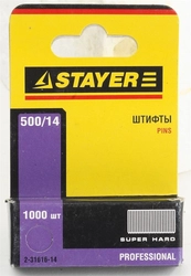 STAYER тип 500, 14 мм, калибр 18GA. 1000 шт. (2-31616-14) zb  2-31616-14