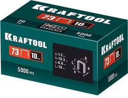 KRAFTOOL скобы тип 73, 10 мм, калибр 20GA. 5000 шт (31773-10) zb  31773-10