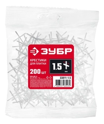 ЗУБР  1.5 мм, 200 шт, крестики для плитки (33811-1.5) 33811-1.5