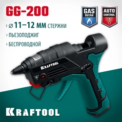 KRAFTOOL GG-200, 11 мм 200°C, термоклеящий газовый пистолет (55524) zb  55524