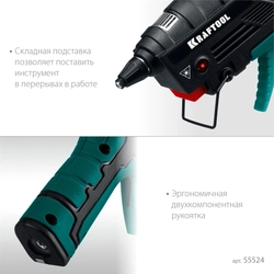 KRAFTOOL GG-200, 11 мм 200°C, термоклеящий газовый пистолет (55524) zb  55524