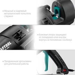 KRAFTOOL Industrial 300, d 11 - 12 мм, 45 г/мин, электрический термоклеевой пистолет (06842) zb  6842