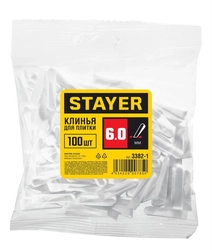 STAYER  6 мм, 100 шт, малые клинья для плитки (3382-1) 3382-1