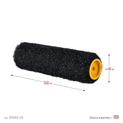 STAYER PUTTY 80 мм, 240 мм, 8 мм ручка, ролик для шпатлевки, PROFESSIONAL (02642-24) zb  02642-24