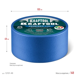 KRAFTOOL #100 Perfect 48 мм х 30 м, для гладких и шероховатых поверхностей, малярная лента (12101-48) zb  12101-48
