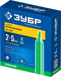 ЗУБР МП-300К зеленый, 2-5 мм, клиновидный перманентный маркер (06323-4) zb  06323-4