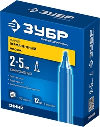ЗУБР МП-300К синий, 2-5 мм, клиновидный перманентный маркер (06323-7) zb  06323-7