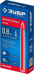 ЗУБР МК-80 красный, 0.8 мм маркер-краска (06324-3) zb  06324-3