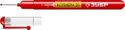 ЗУБР Колибри-20 красный, наконечник L 20 мм, ᴓ 2 мм, перманентный маркер для отверстийл (06328-3) zb  06328-3
