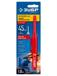 ЗУБР Колибри-45 красный, наконечник L 45 мм, ᴓ 3 мм, перманентный маркер для отверстий (06339-3) zb  06339-3