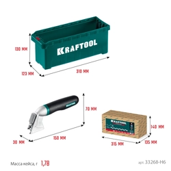KRAFTOOL 280х115 мм, набор нержавеющих гребенок (6шт) со сменной 2к ручкой, в пластиковом кейсе (33268-H6) zb  33268-h6