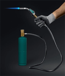 KRAFTOOL KS-8000, со шлангом 1.4м с пьезоподжигом на баллон турбо нагрев + 30% 2000°C, Газовая горелка Blue Fire (55512) zb  55512