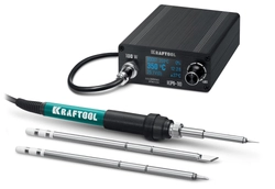 KRAFTOOL KPI-10, 50 - 480°C, 100 Вт, 3 жала Т12, программируемая паяльная станция (55343) zb  55343