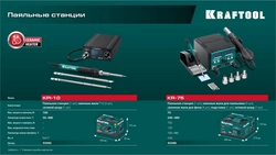 KRAFTOOL KPI-10, 50 - 480°C, 100 Вт, 3 жала Т12, программируемая паяльная станция (55343) zb  55343