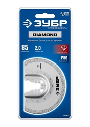 ЗУБР DIAMOND 85x2.0 мм полотно пильное с алмазным зерном Р50: керамика, бетон, кирпич, UniLock (15554-85) zb  15554-85