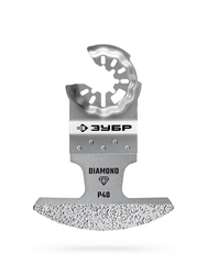 ЗУБР DIAMOND 70x2.0 мм полотно с алмазным зерном Р40: керамика, мрамор, стекло, кирпич, StarQuick (15585-70-2.0) zb  15585-70-2.0