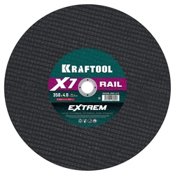KRAFTOOL X7-EXTREM RAIL 350x4.0 / 25.4 мм по Ж/Д рельсам отрезной диск для бензореза (36258-350-4.0) zb  36258-350-4.0