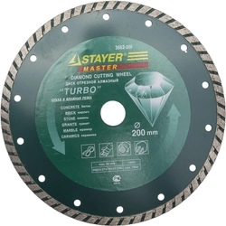 STAYER Turbo, 200 мм, (22.2 мм, 7 х 2.6 мм), сегментированный алмазный диск (3662-200) zb  3662-200