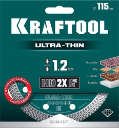 KRAFTOOL ULTRA-THIN 115х1.2 мм ультратонкий алмазный диск (36685-115) zb  36685-115