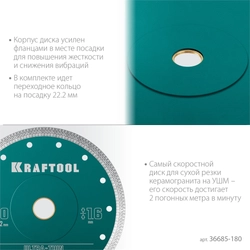 KRAFTOOL ULTRA-THIN 180х1.6 мм ультратонкий алмазный диск (36685-180) zb  36685-180