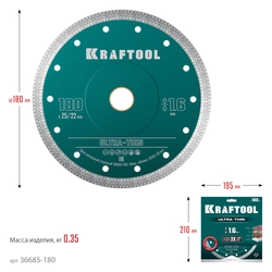 KRAFTOOL ULTRA-THIN 180х1.6 мм ультратонкий алмазный диск (36685-180) zb  36685-180