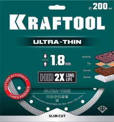 KRAFTOOL ULTRA-THIN 200х1.8 мм ультратонкий алмазный диск (36685-200) zb  36685-200
