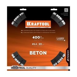 KRAFTOOL BETON 400 мм (25.4/20 мм, 12х3.6 мм), алмазный диск (36686-400) zb  36686-400_z01