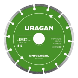URAGAN UNIVERSAL 180 мм, диск алмазный отрезной сегментный (36705-180) zb  36705-180
