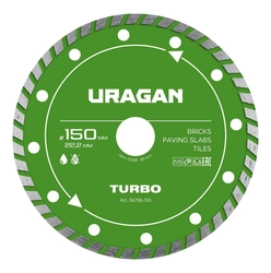 URAGAN TURBO 150 мм, диск алмазный отрезной сегментированный (36706-150) zb  36706-150
