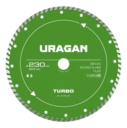 URAGAN TURBO 230 мм, диск алмазный отрезной сегментированный (36706-230) zb  36706-230