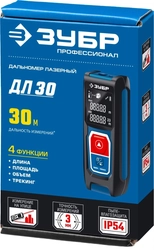 ЗУБР  ДЛ-30, 30 м, лазерный дальномер, Профессионал (34927) 34927