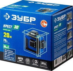 ЗУБР  КРЕСТ 3D, лазерный нивелир, Профессионал (34909) 34909