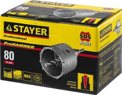 STAYER 80 мм, SDS - Plus, 10T, коронка по бетону с оснасткой (29190-80) zb  29190-80_z01