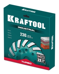 KRAFTOOL Turbo d 230 мм, сегментная алмазная чашка, INDUSTRIAL (33368-230) zb  33368-230