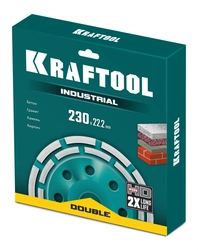 KRAFTOOL Double d 230 мм, двухрядная алмазная чашка, INDUSTRIAL (33369-230) zb  33369-230