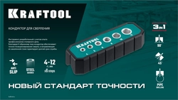 KRAFTOOL Woodsniper 121, 6 отверстий 4 - 12 мм, кондуктор для сверления под углом 45° и 90° (30073) zb  30073