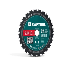 KRAFTOOL Slim wood cut 165 х 20 x 1.6 мм, 24Т, диск пильный по дереву, (36955-165-20-24) zb  36955-165-20-24