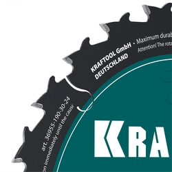 KRAFTOOL Slim wood cut 190 х 30 x 1.6 мм, 24Т, диск пильный по дереву, (36955-190-30-24) zb  36955-190-30-24