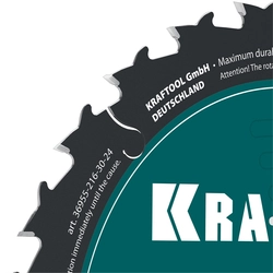 KRAFTOOL Slim wood cut 216 х 30 x 1.8 мм, 24Т, диск пильный по дереву, (36955-216-30-24) zb  36955-216-30-24