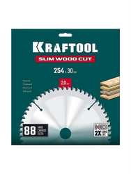 KRAFTOOL Slim wood cut 254 х 30 x 2.0 мм, 88Т, диск пильный по дереву, (36955-254-30-88) zb  36955-254-30-88