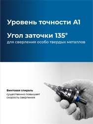 ЗУБР BLACK FORCE 4-39мм, 14 ступеней, винтовая проточка, сверло ступенчатое, ПРОФЕССИОНАЛ (29671-4-39-14) zb  29671-4-39-14
