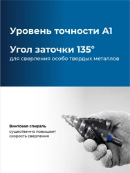 ЗУБР BLACK FORCE 6-52мм, 12 ступеней, винтовая проточка, сверло ступенчатое, ПРОФЕССИОНАЛ (29671-6-52-12) zb  29671-6-52-12