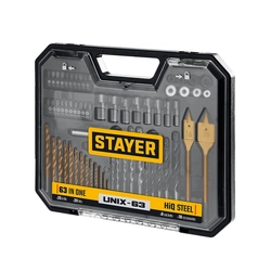 STAYER Unix-63, универсальный комбинированный набор, 63 предмета (29720-H63) zb  29720-h63